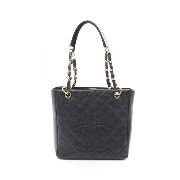 CHANEL Matelasse PST Chain shoulder Tote Bag A20994 Calfskin Black Used GHW CC