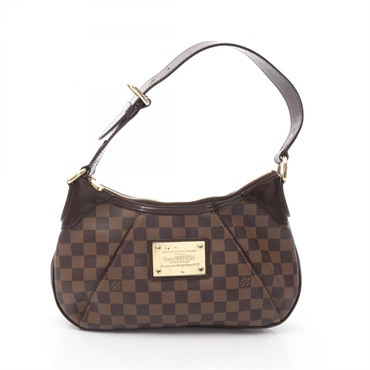 LOUIS VUITTON Thames PM Shoulder Bag N48180 Damier leather Brown Ebene Used LV