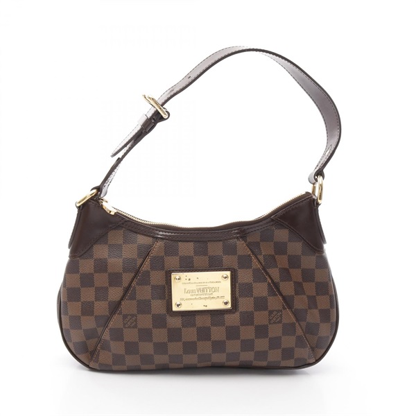 LOUIS VUITTON Thames PM Shoulder Bag N48180 Damier leather Brown Ebene Used LV