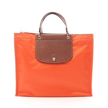 Longchamp Cabas Longchamp L Shopping Tote Bag HGH744 Nylon leather Orange NEW