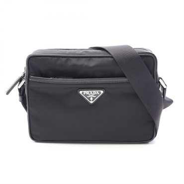 PRADA RE-NYLON TESSUTO SAFFIANO crossbody Shoulder Bag leather Black NEW mens