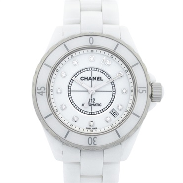CHANEL J12 12P Diamond Wrist Watch H1629 Automatic ceramic Used mens CC Coco