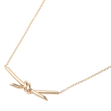 TIFFANY＆CO Knot pendant Necklace 18KPG Pink Rose Gold Used women