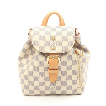 LOUIS VUITTON Speron BB Rucksack Backpack N44026 Damier Azur canvas White Used