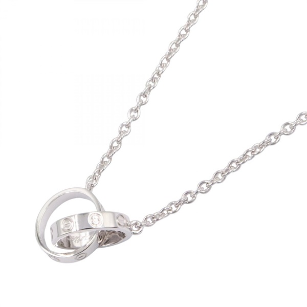 CARTIER Baby Love Necklace Pendant 18KWG White Gold Used women