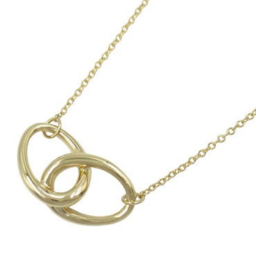 TIFFANY＆CO Double loop Necklace pendant 18KYG Yellow Gold used women