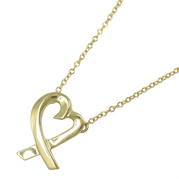 TIFFANY＆CO Loving Heart Necklace pendant 18KYG Yellow Gold used women