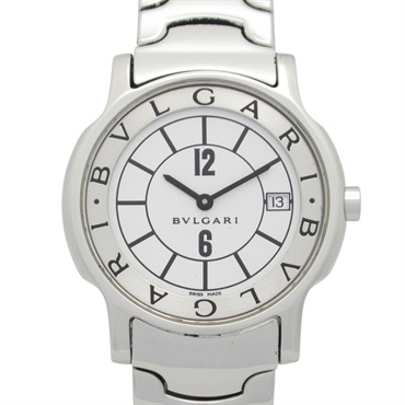 BVLGARI Solo tempo Wrist Watch ST35S Quartz Stainless Steel Used mens