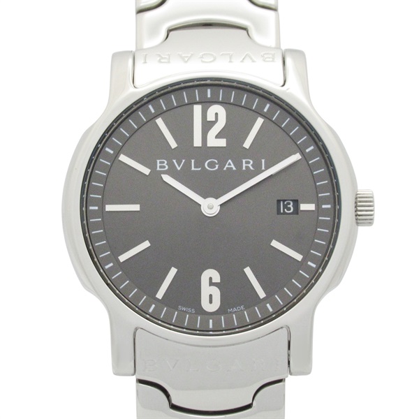 BVLGARI Solo tempo Wrist Watch ST35S Quartz Stainless Steel Used mens