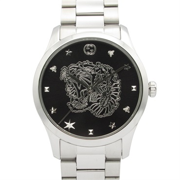 GUCCI G timeless Wrist Watch YA1264125 Quartz Stainless Steel Used mens