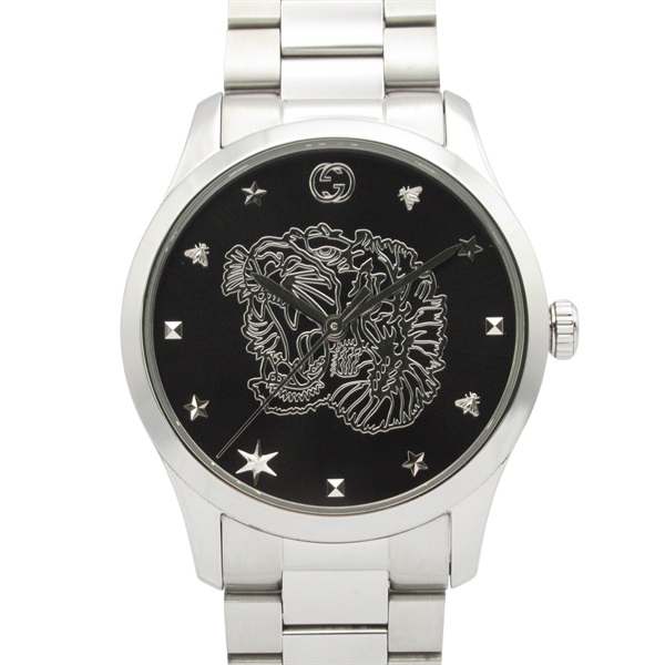 GUCCI G timeless Wrist Watch YA1264125 Quartz Stainless Steel Used mens