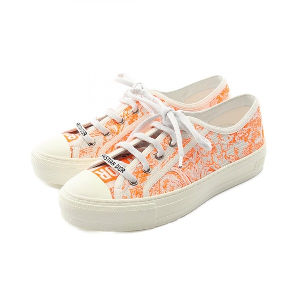 Christian Dior WALK'N'DIOR sneakers #37 canvas Orange White Used