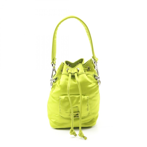 FENDI Mini Mon tresor Handbag 8BS010 Nylon Green Used Women
