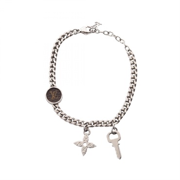 LOUIS VUITTON MNG Padlock Bracelet M00509 monogram Stainless Steel Used Women LV