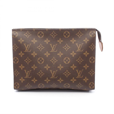 LOUIS VUITTON Poche Toilette 26 Clutch bag M47542 Monogram canvas Used women LV