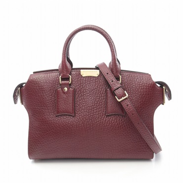 BURBERRY Handbag 4030667 leather Bordeaux Used Women GHW