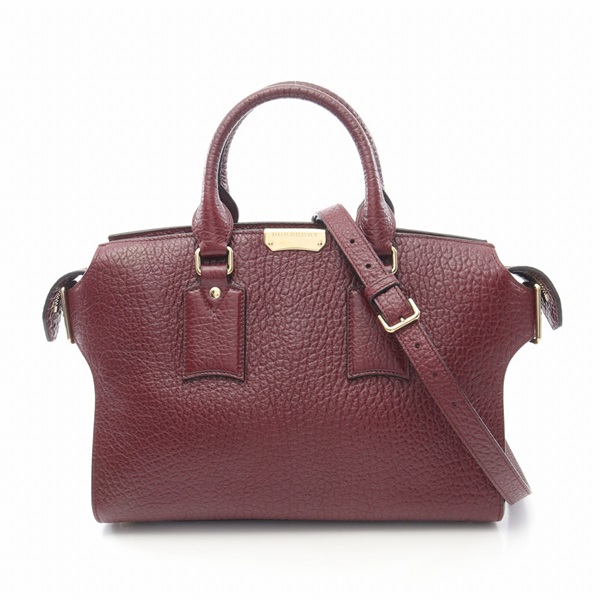 BURBERRY Handbag 4030667 leather Bordeaux Used Women GHW