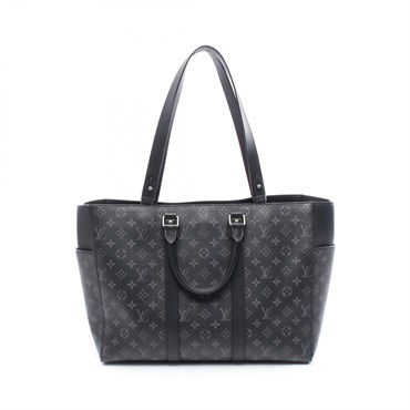 LOUIS VUITTON Sac Plat 24H Tote Bag M46451 Monogram eclipse canvas leather BK LV