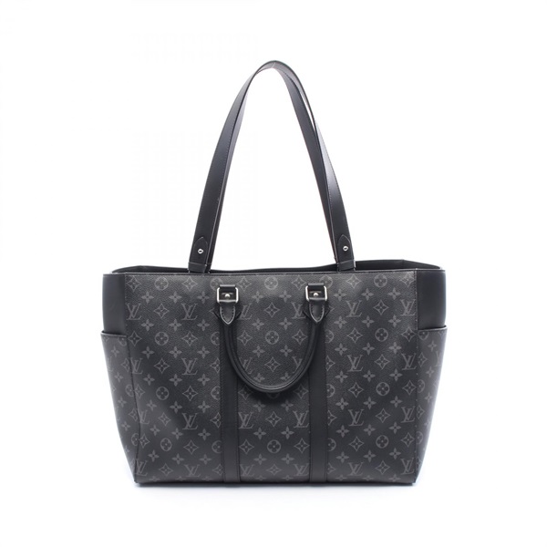 LOUIS VUITTON Sac Plat 24H Tote Bag M46451 Monogram eclipse canvas leather BK LV