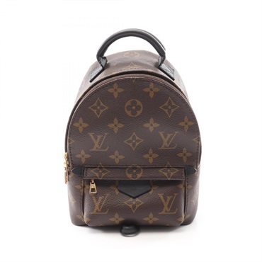 LOUIS VUITTON Palm Springs Backpack Mini M44873 Monogram canvas Brown Black used