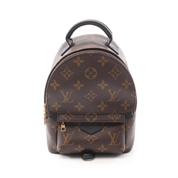 LOUIS VUITTON Palm Springs Backpack Mini M44873 Monogram canvas Brown Black used