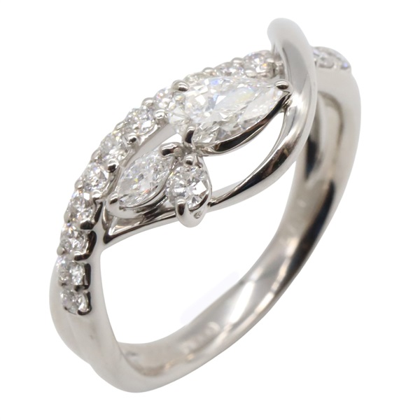 JEWELRY Diamond Ring Pt900 Platinum Used women US size 6.25