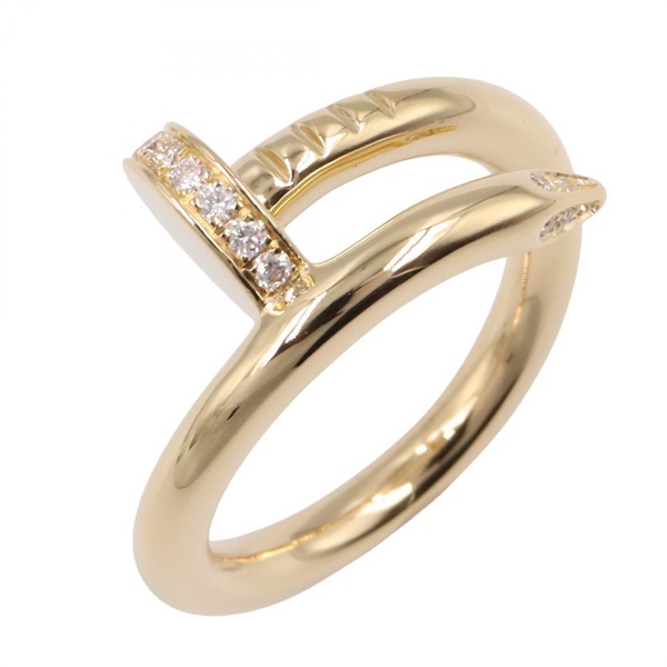 CARTIER Juste un Clou Diamond Ring 18KYG Yellow Gold Used women US size 4.75 #49