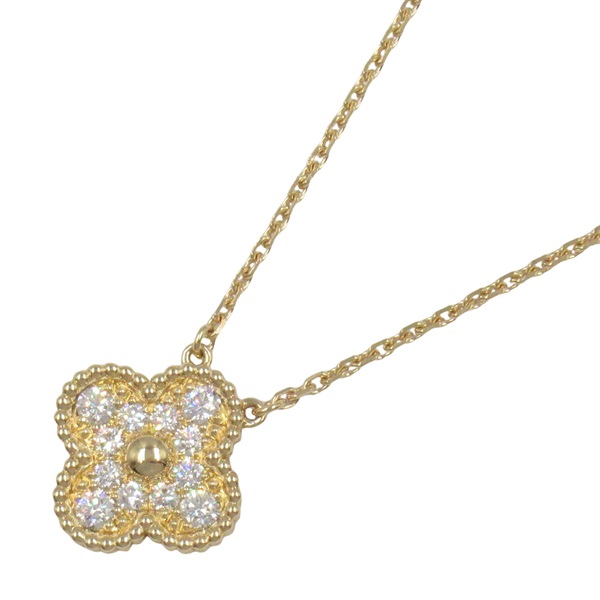 Van Cleef & Arpels Vintage Alhambra Necklace Diamond 18KYG Yellow Gold used
