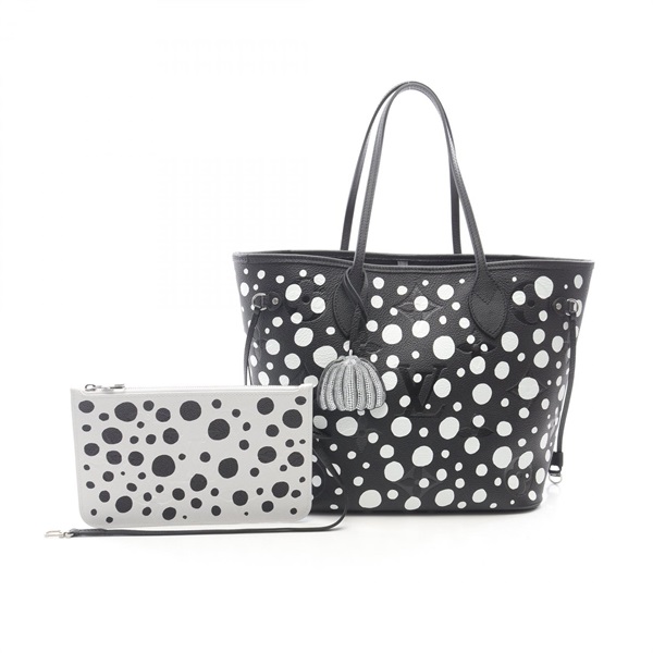LOUIS VUITTON × YK Neverfull MM Tote Bag M46390 Monogram empreinte Black White