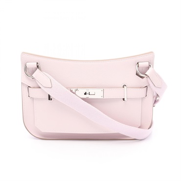 HERMES Jypsiere Mini Verso Shoulder Bag B Evercolor leather mauve pale SHW used