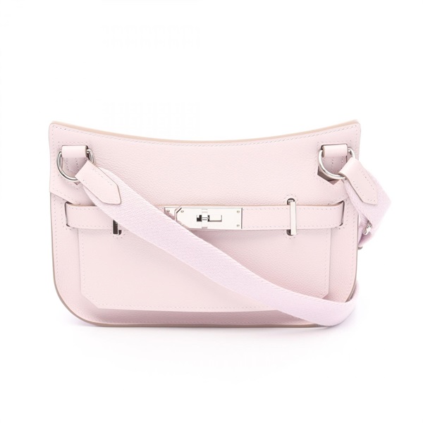 HERMES Jypsiere Mini Verso Shoulder Bag B Evercolor leather mauve pale SHW used