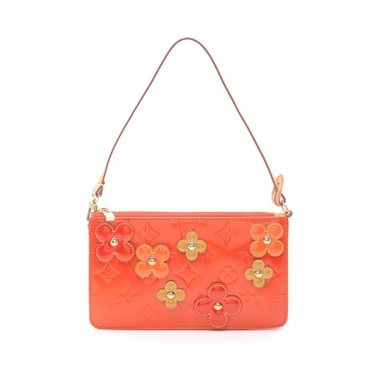 LOUIS VUITTON Flower lexington Handbag M92247 Vernis leather Red Used Women LV