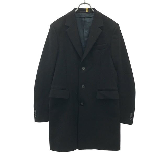 PRADA Overcoat wool Black Used Women #46R