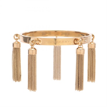 Burberry Prorsum Fringe /Tassel Bangle Bracelet 19cm Gold Plated Used Women