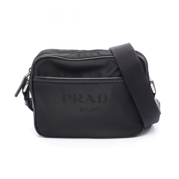 PRADA TESSUTO SAFFIANO Shoulder Bag 2VH144 Nylon leather Black Used crossbody
