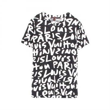LOUIS VUITTON T-shirt RW091TWOTS09JES cotton Black Used mens XS