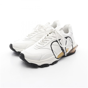 Valentino Garavani V logo sneakers shoes #43 TTB05Y2 leather White Black Used