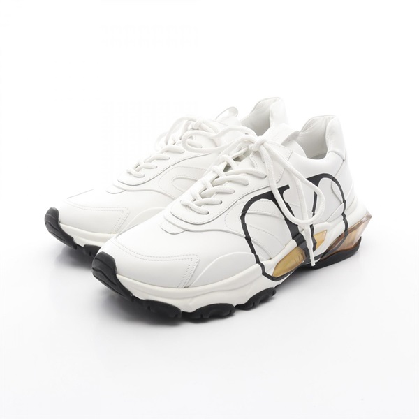 Valentino Garavani V logo sneakers shoes #43 TTB05Y2 leather White Black Used