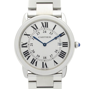 CARTIER Ronde Solo de Cartier LM Wrist Watch W6701005 Quartz SS Used mens