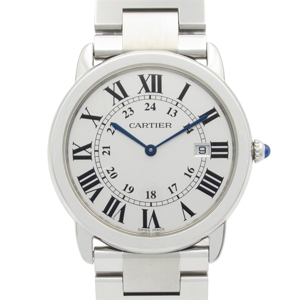 CARTIER Ronde Solo de Cartier LM Wrist Watch W6701005 Quartz SS Used mens