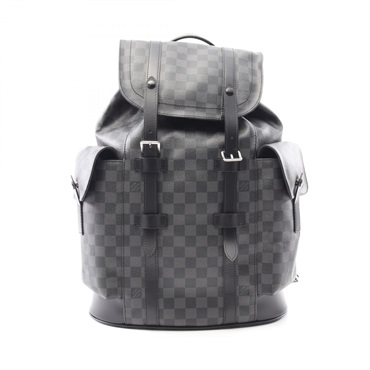 LOUIS VUITTON Christopher PM Rucksack Backpack N41379 Damier graphite Black Used