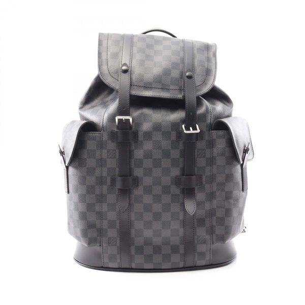 LOUIS VUITTON Christopher PM Rucksack Backpack N41379 Damier graphite Black Used