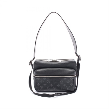 LOUIS VUITTON Outdoor Messenger PM Shoulder Bag M30233 Taigalama Canvas Black LV