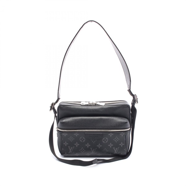 LOUIS VUITTON Outdoor Messenger PM Shoulder Bag M30233 Taigalama Canvas Black LV