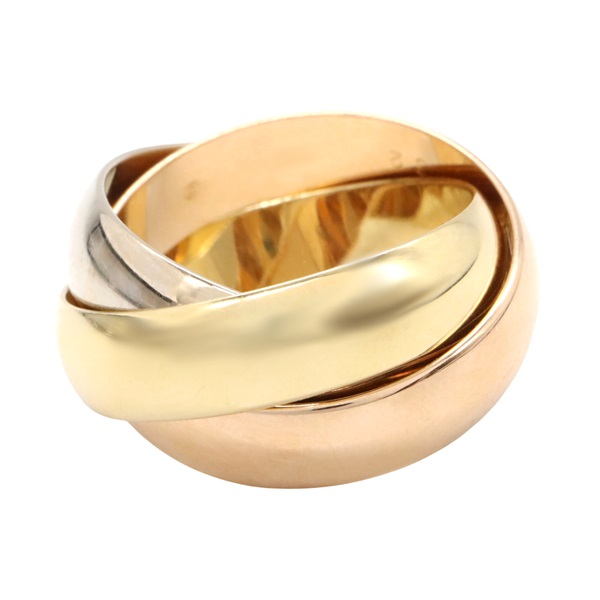 CARTIER Trinity Ring 18KYG 18KPG 18KWG Three gold used US size 6.5 #52