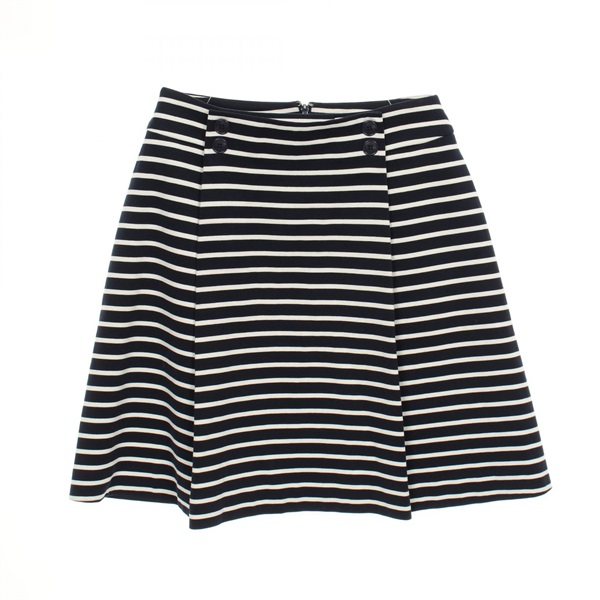 Christian Dior Marine Stripe Skirt 1C232A1418 Cotton Navy White #F36 Used Women