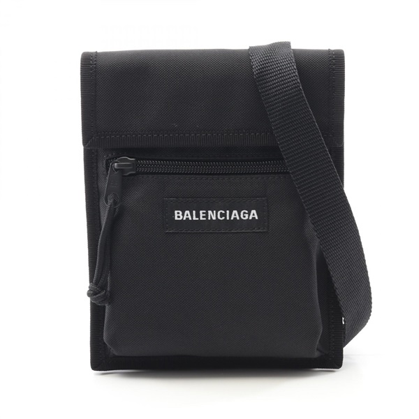 BALENCIAGA EXPLORER SMALL POUCH Shoulder Bag Nylon Black NEW mens crossbody