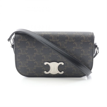 CELINE Small Triomphe Crossbody Shoulder Bag 11789 canvas Black NEW unisex