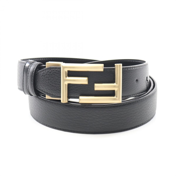 FENDI FF logo buckle belt 7C034470JF05TC leather Black NEW mens