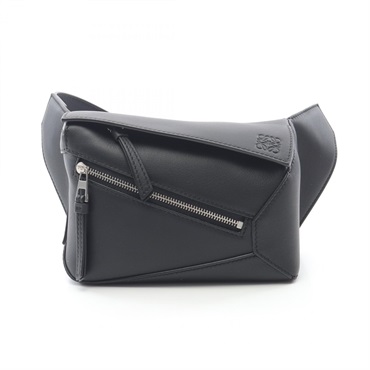 LOEWE Puzzle Bum Mini Waist Crossbody Bag B510EB1X031100 Leather Black NEW